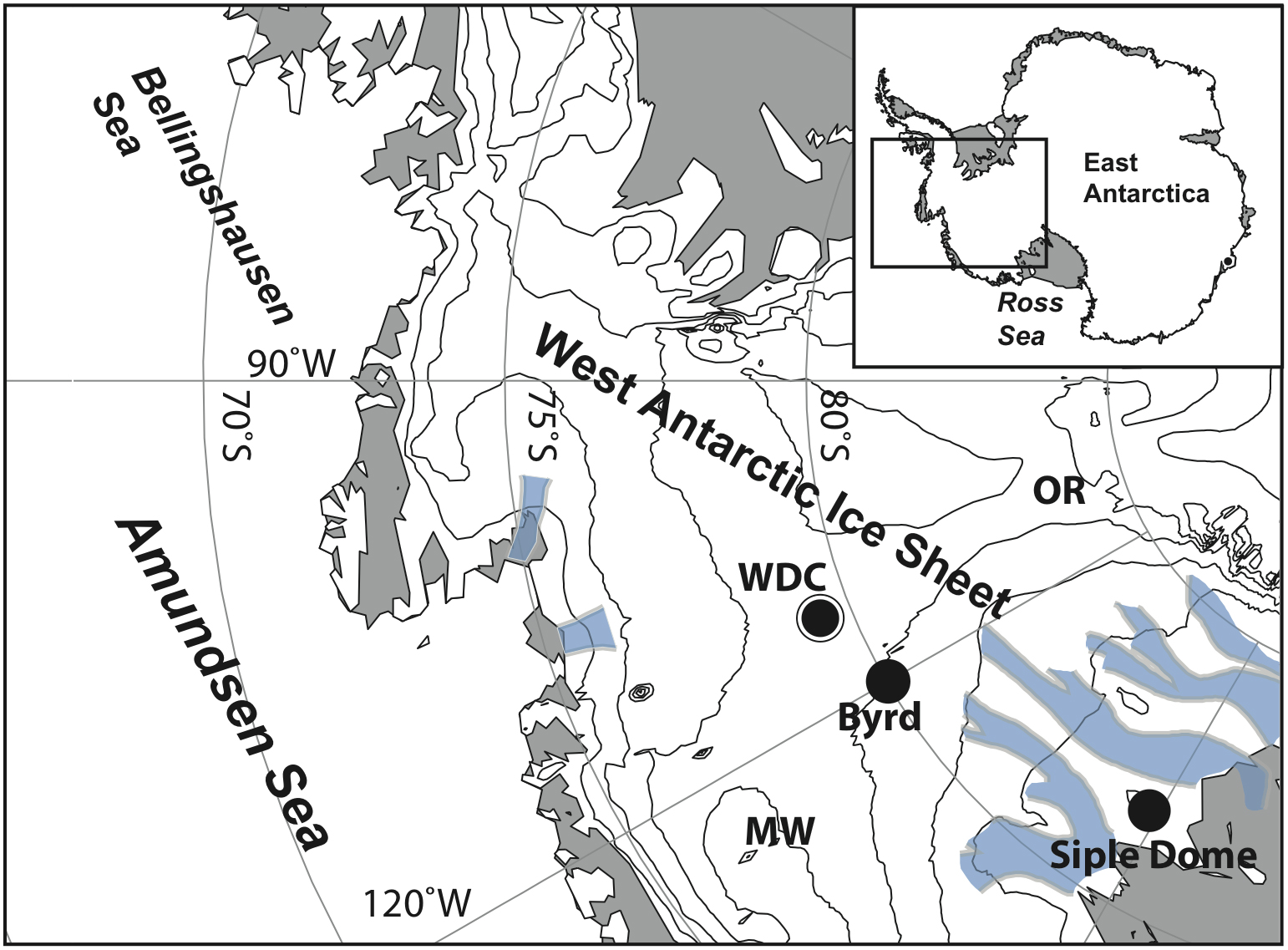 WAIS Divide Antarctica Site Map